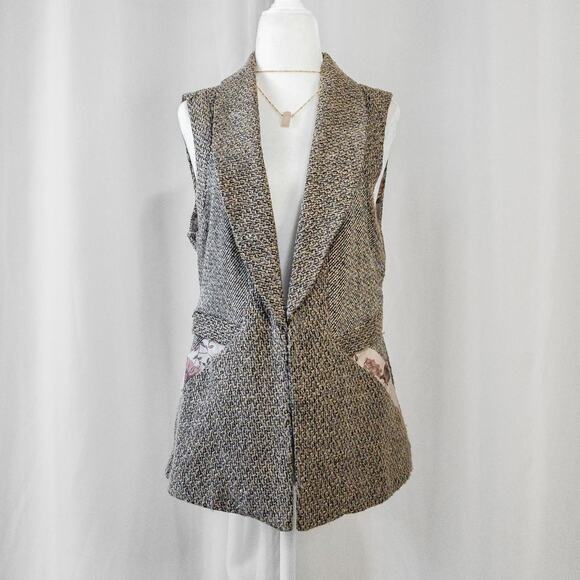 Vintage Tweed Rustic Boho Vest - Picture 1 of 6